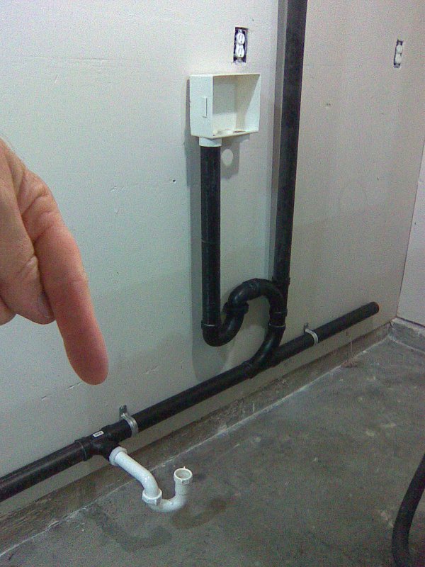 How DWV on garage  wall for sink washer sink Pictures 