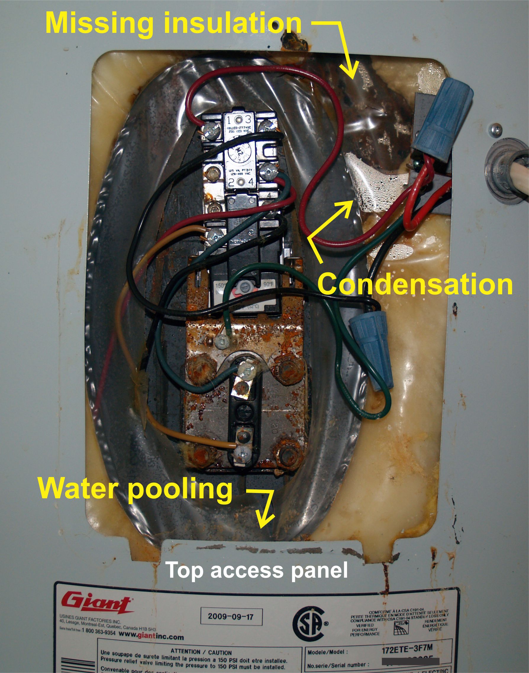 Condensation issue on 8-year old Giant water heater | Terry Love Plumbing  Advice u0026 Remodel DIY u0026 Professional Forum