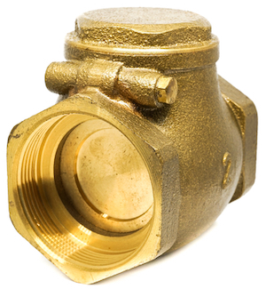 A brass swing check valve