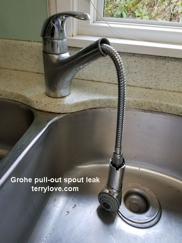 Single Handle Pull Down Kitchen Faucet Dual Spray 1 75 Gpm