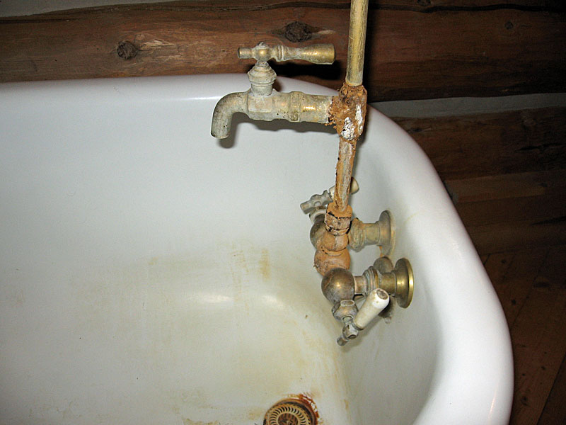 copper clawfoot tub faucet