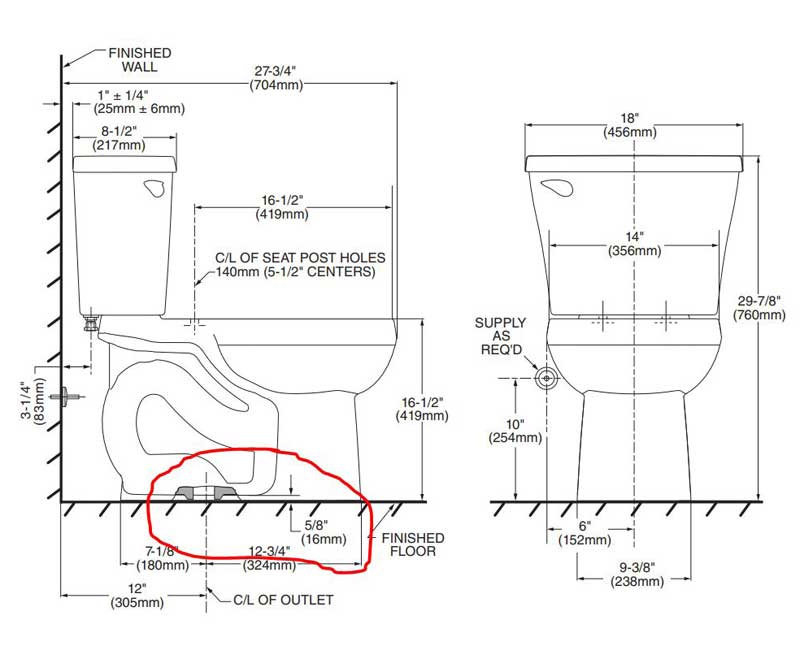 Toilet rough in making flange sit unlevel, options? Terry Love Plumbing Advice & Remodel DIY