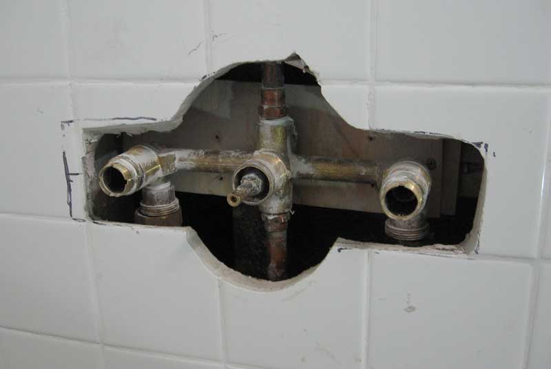 how to replace a three handle tub and shower faucet