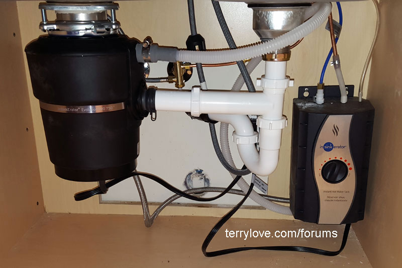 Install Garbage Disposal In Double Sink Terry Love Plumbing Remodel   Sink Dw Hot 